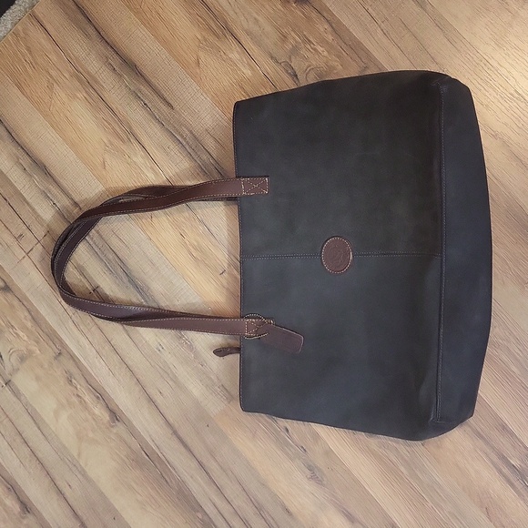 COLDWATER CANYON Black Leather Tote Bag - Picture 5 of 16